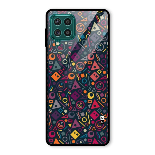 Abstract Figures Glass Back Case for Galaxy F62