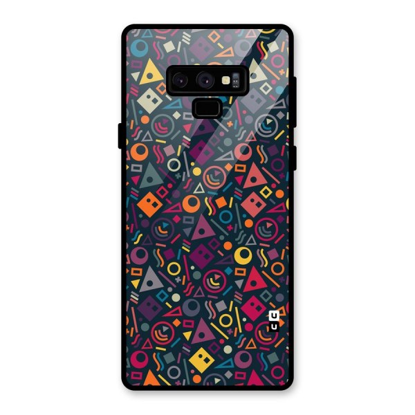 Abstract Figures Glass Back Case for Galaxy Note 9