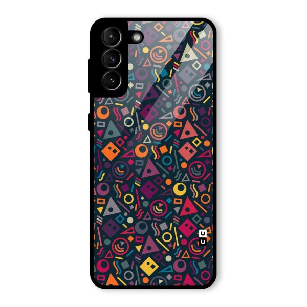 Abstract Figures Glass Back Case for Galaxy S21 Plus