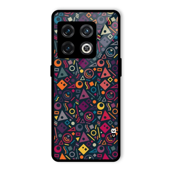 Abstract Figures Glass Back Case for OnePlus 10 Pro 5G