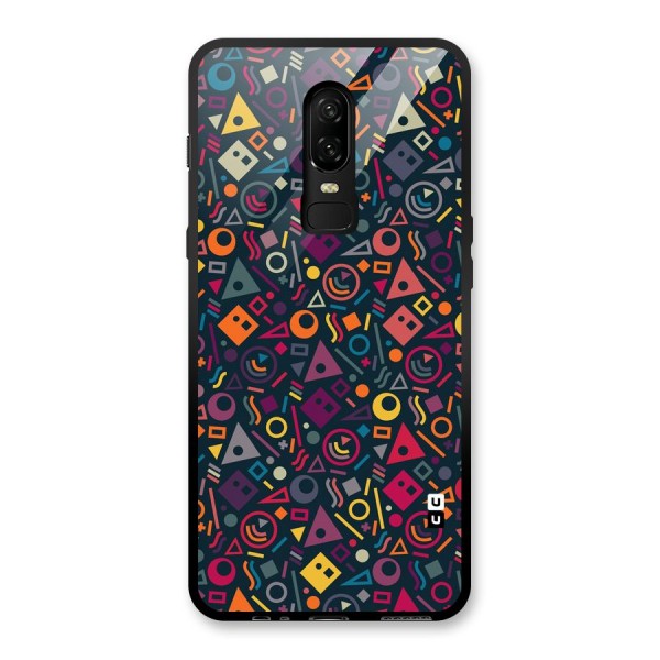 Abstract Figures Glass Back Case for OnePlus 6