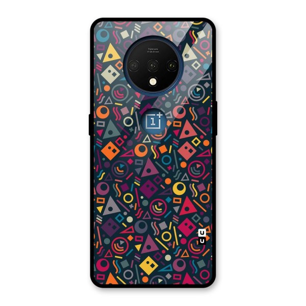 Abstract Figures Glass Back Case for OnePlus 7T