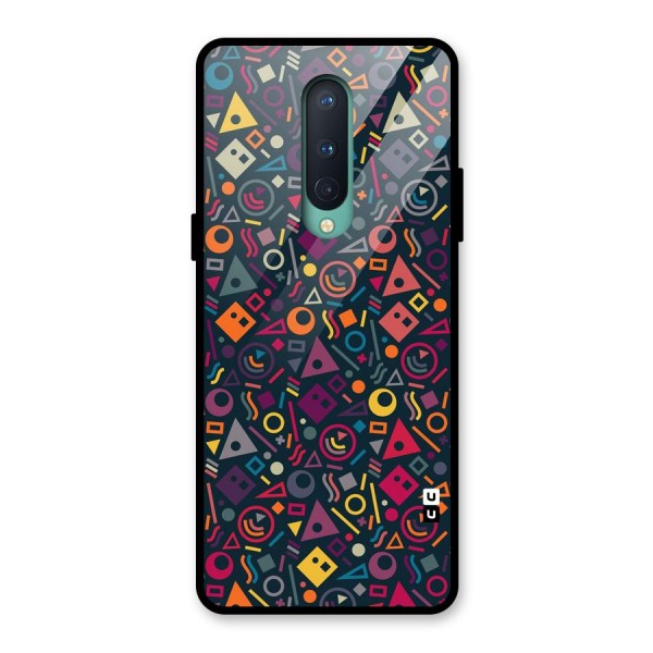 Abstract Figures Glass Back Case for OnePlus 8