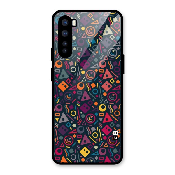 Abstract Figures Glass Back Case for OnePlus Nord