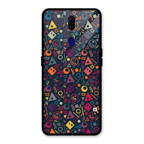 Abstract Figures Glass Back Case for Oppo F11