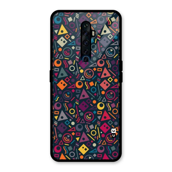 Abstract Figures Glass Back Case for Oppo Reno2 Z