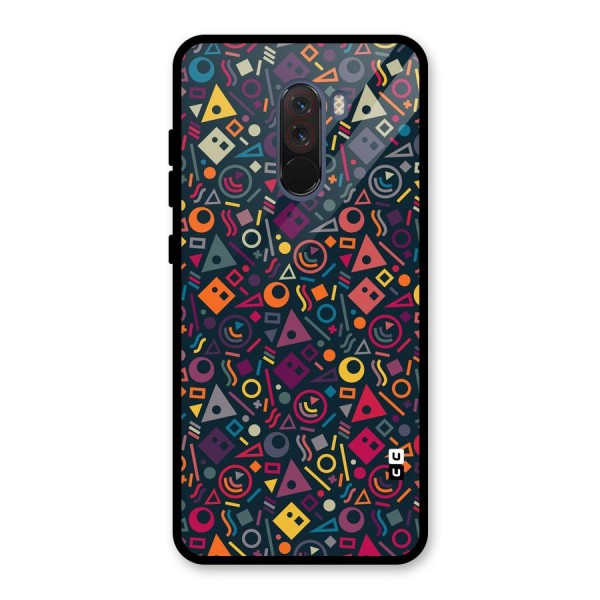 Abstract Figures Glass Back Case for Poco F1