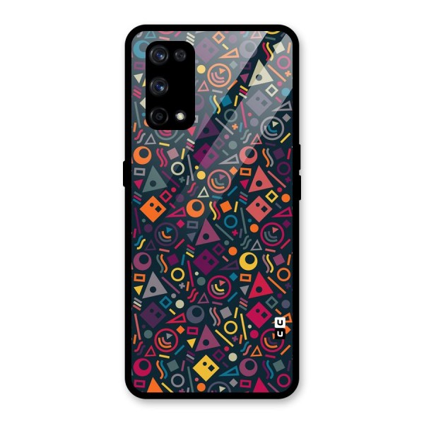 Abstract Figures Glass Back Case for Realme X7 Pro