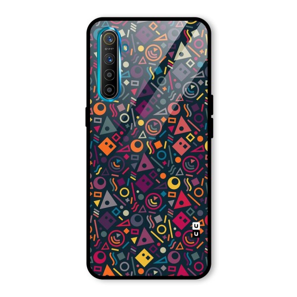 Abstract Figures Glass Back Case for Realme XT