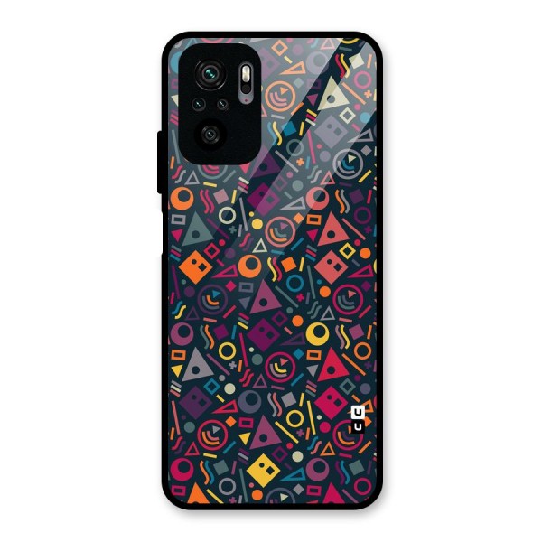 Abstract Figures Glass Back Case for Redmi Note 10