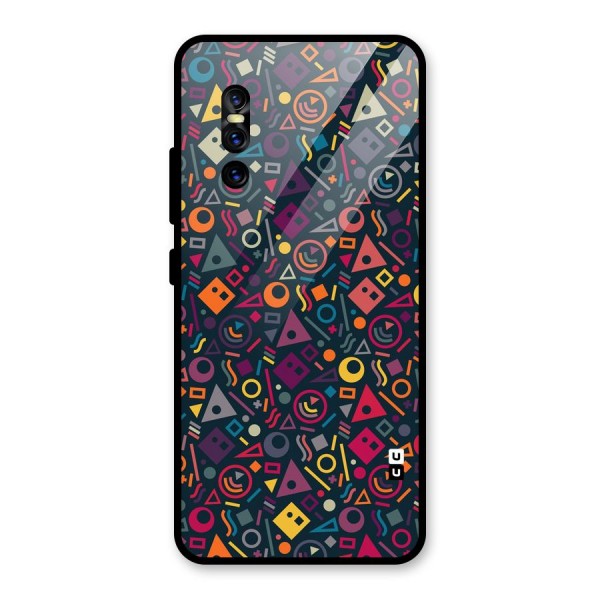 Abstract Figures Glass Back Case for Vivo V15 Pro