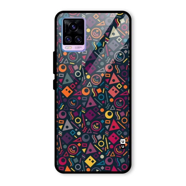 Abstract Figures Glass Back Case for Vivo V20 Pro