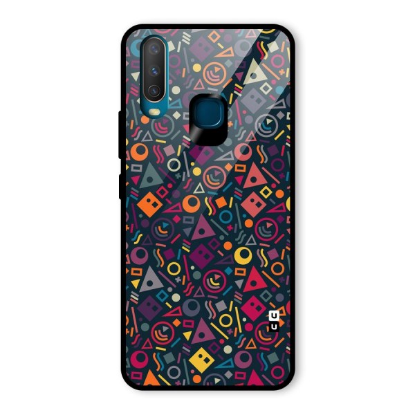 Abstract Figures Glass Back Case for Vivo Y12