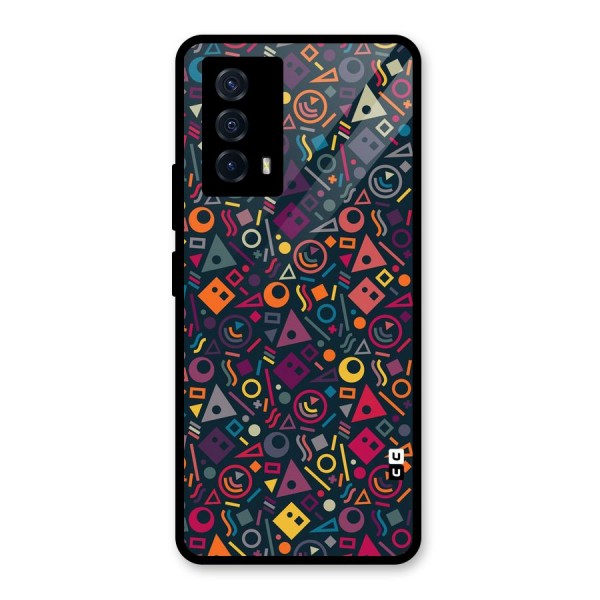 Abstract Figures Glass Back Case for Vivo iQOO Z5