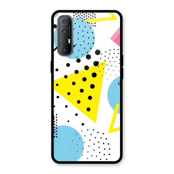 Abstract Geometry Glass Back Case for Oppo Reno3 Pro