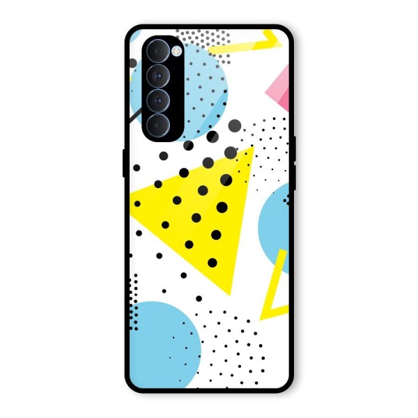 Abstract Geometry Glass Back Case for Oppo Reno4 Pro