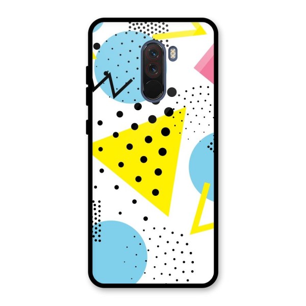 Abstract Geometry Glass Back Case for Poco F1