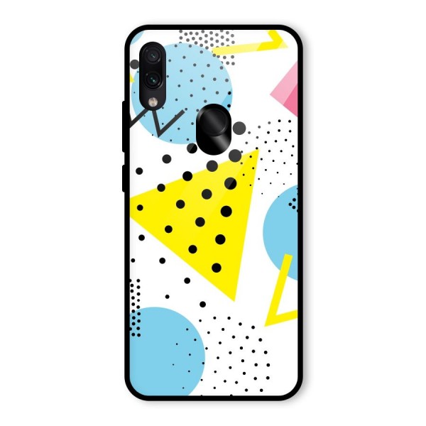 Abstract Geometry Glass Back Case for Redmi Note 7