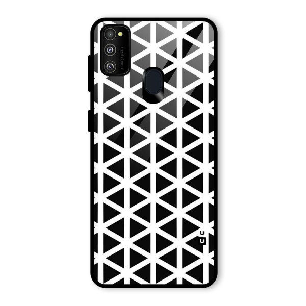 Abstract Geometry Maze Glass Back Case for Galaxy M21