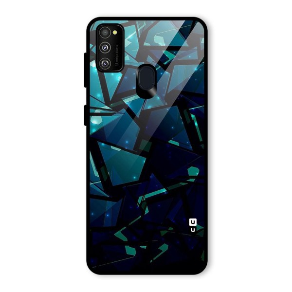 Abstract Glass Design Glass Back Case for Galaxy M21