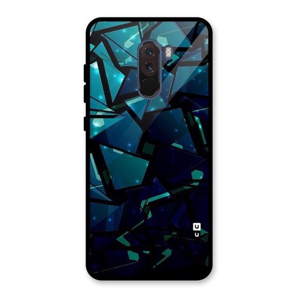 Abstract Glass Design Glass Back Case for Poco F1