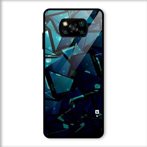 Abstract Glass Design Glass Back Case for Poco X3