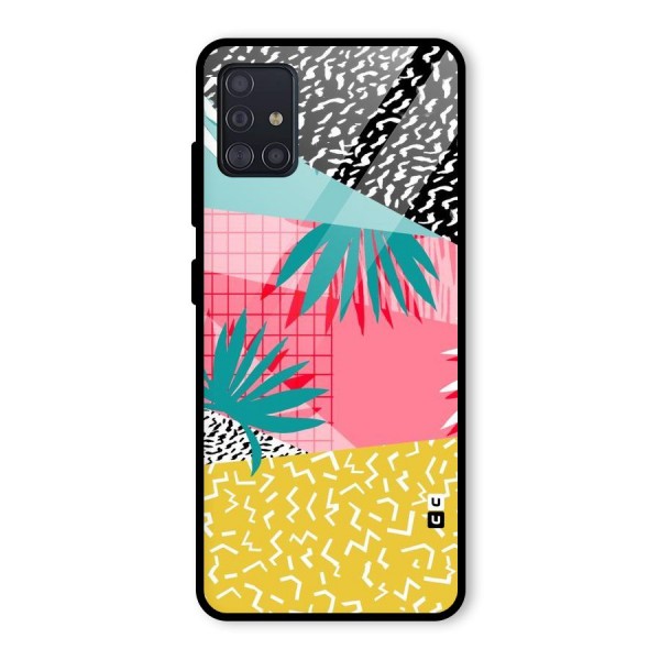 Abstract Grass Hues Glass Back Case for Galaxy A51