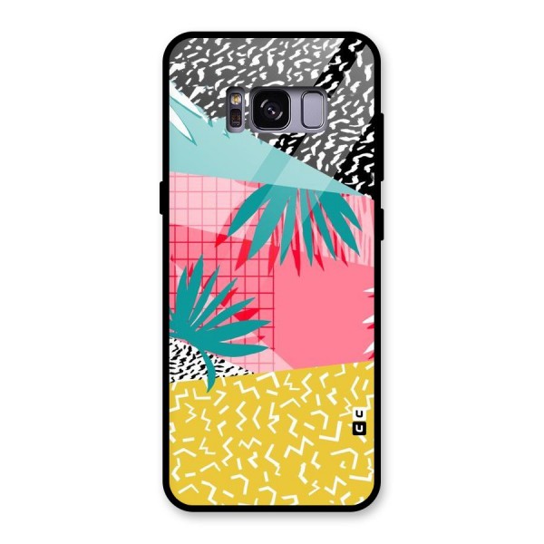 Abstract Grass Hues Glass Back Case for Galaxy S8