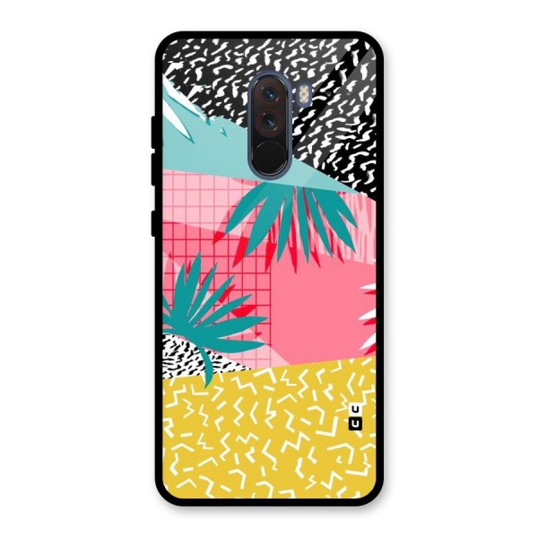 Abstract Grass Hues Glass Back Case for Poco F1