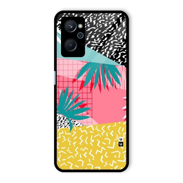 Abstract Grass Hues Glass Back Case for Realme 9i