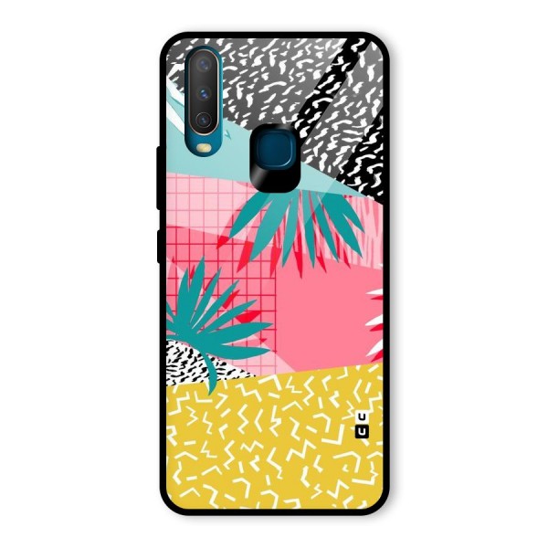 Abstract Grass Hues Glass Back Case for Vivo Y12