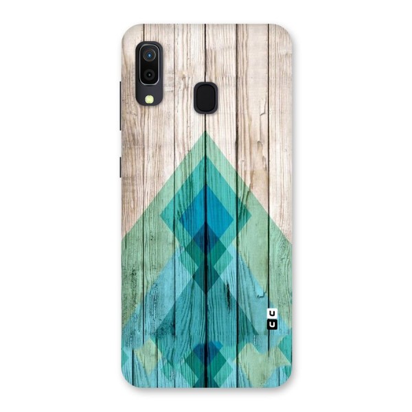 Abstract Green And Wood Back Case for Galaxy A30