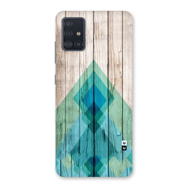 Abstract Green And Wood Back Case for Galaxy A51