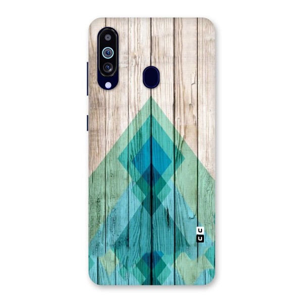 Abstract Green And Wood Back Case for Galaxy A60