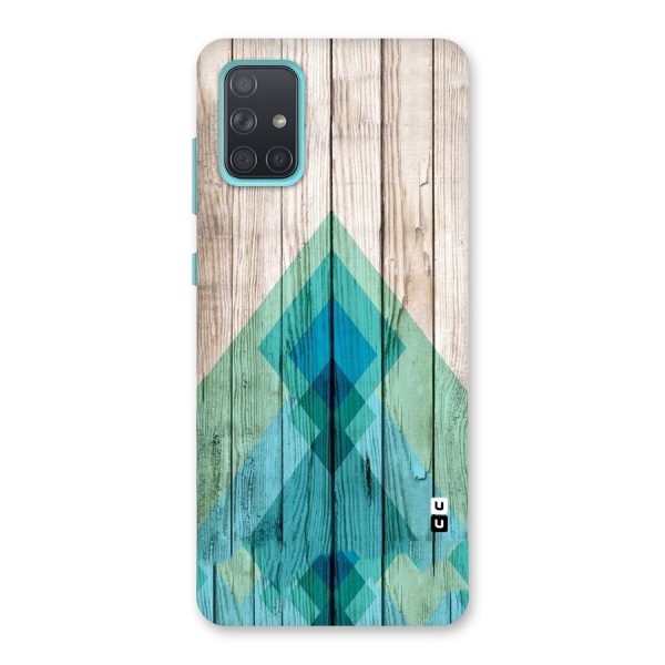 Abstract Green And Wood Back Case for Galaxy A71