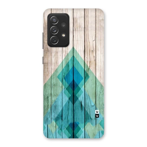 Abstract Green And Wood Back Case for Galaxy A72