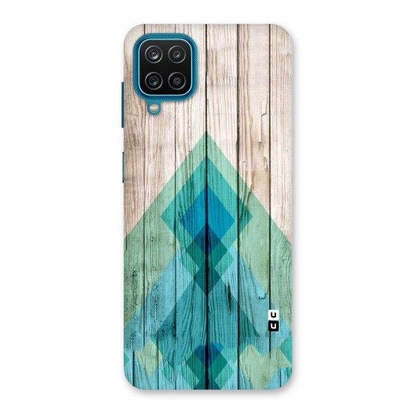 Abstract Green And Wood Back Case for Galaxy F12