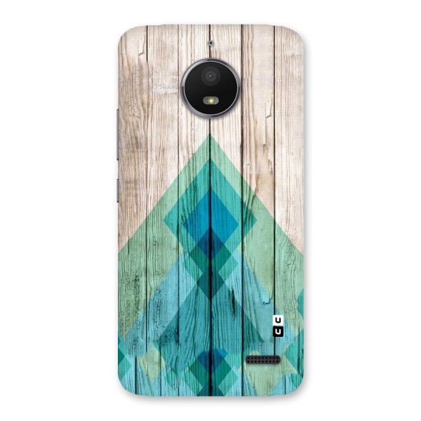 Abstract Green And Wood Back Case for Moto E4