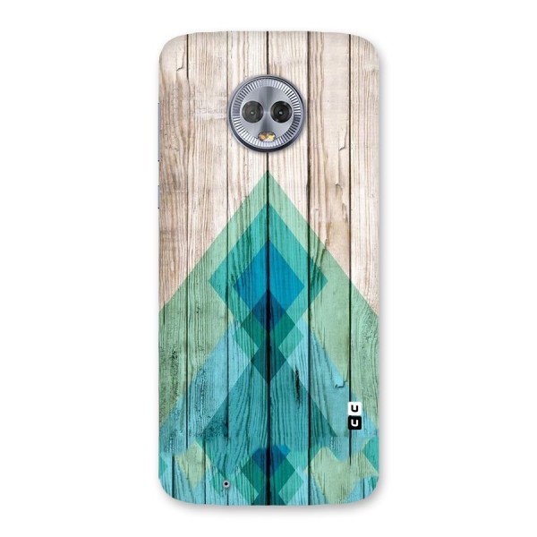 Abstract Green And Wood Back Case for Moto G6