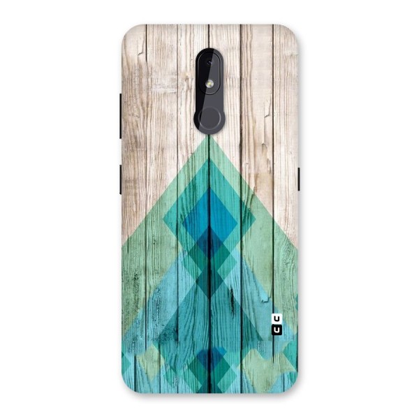 Abstract Green And Wood Back Case for Nokia 3.2