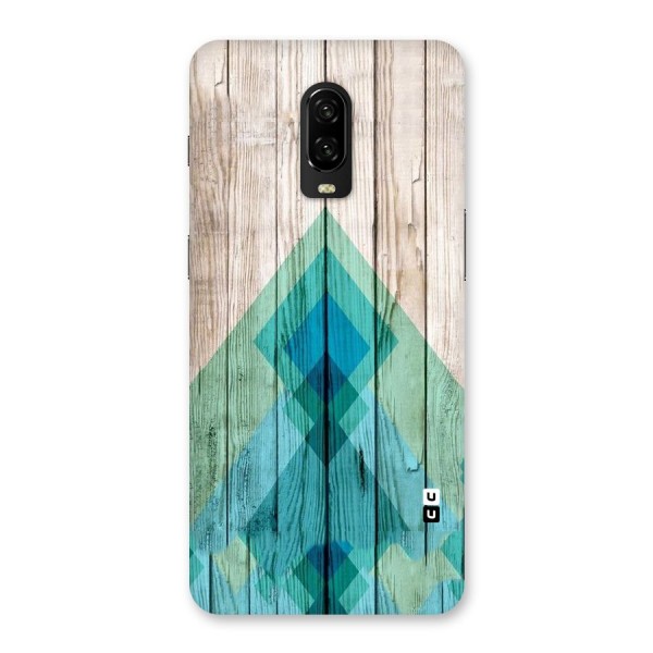 Abstract Green And Wood Back Case for OnePlus 6T