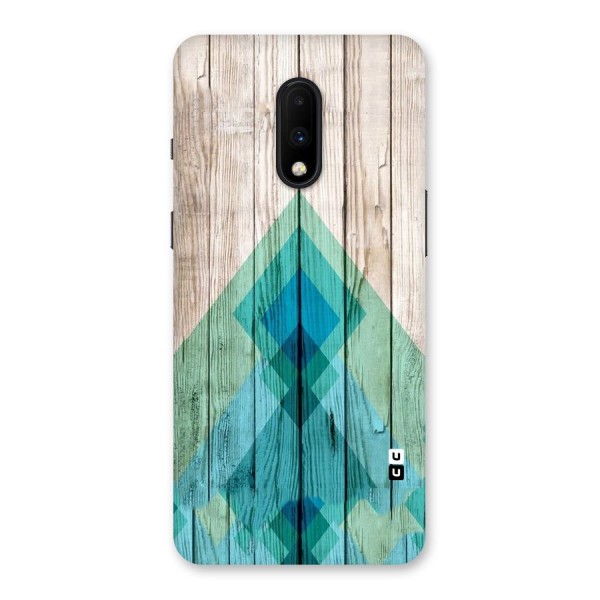 Abstract Green And Wood Back Case for OnePlus 7