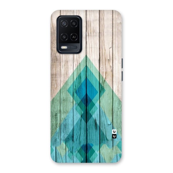 Abstract Green And Wood Back Case for Oppo A54