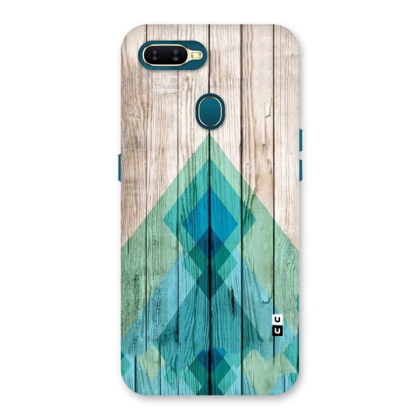 Abstract Green And Wood Back Case for Oppo A7