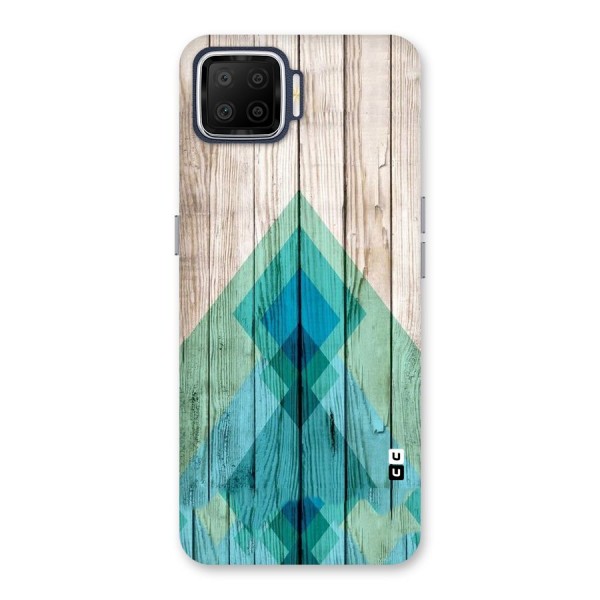 Abstract Green And Wood Back Case for Oppo F17