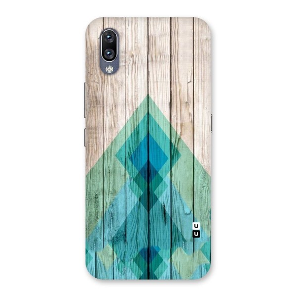 Abstract Green And Wood Back Case for Vivo NEX