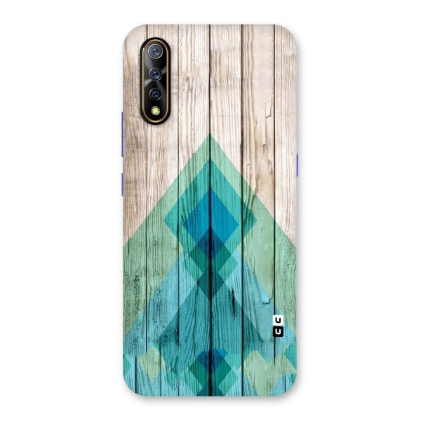 Abstract Green And Wood Back Case for Vivo S1