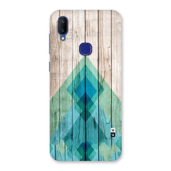 Abstract Green And Wood Back Case for Vivo V11