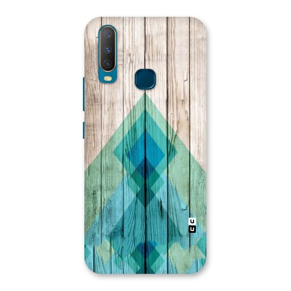 Abstract Green And Wood Back Case for Vivo Y12