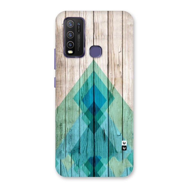 Abstract Green And Wood Back Case for Vivo Y30